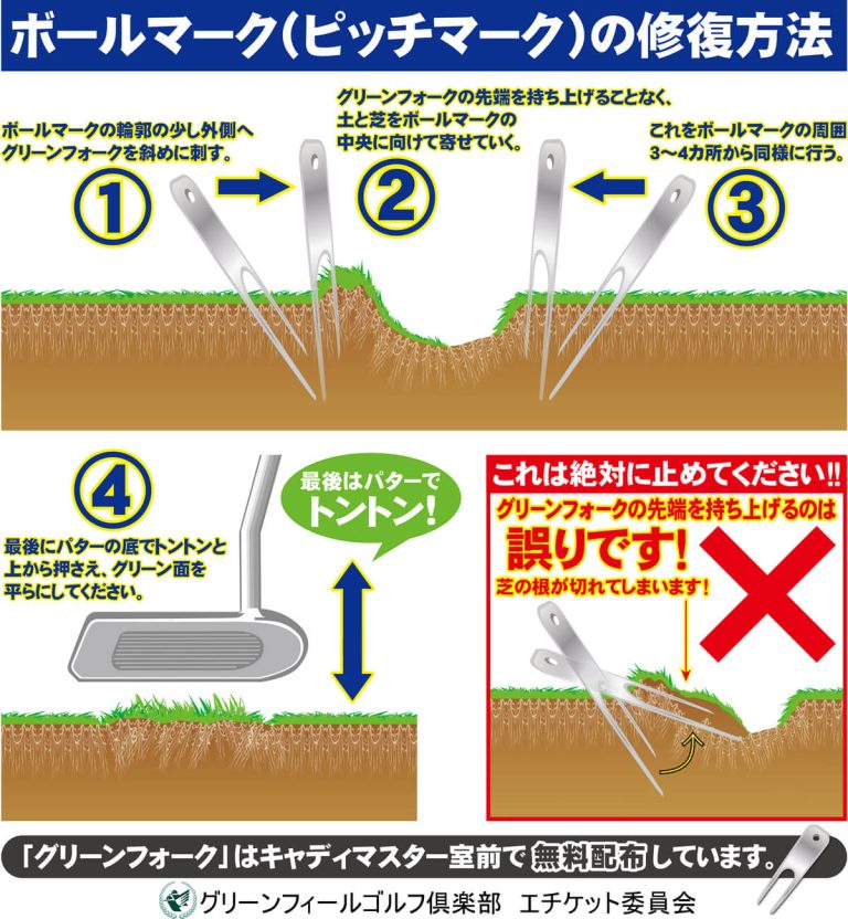 repairing_ballmarks_2 グリーンフィールゴルフ倶楽部